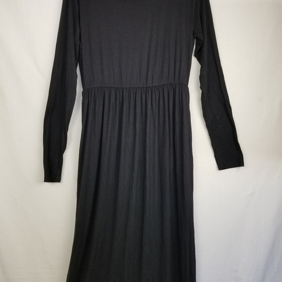 NEW Black Scoop Back Maxi Lounge Dress Sz L - Picture 6 of 10